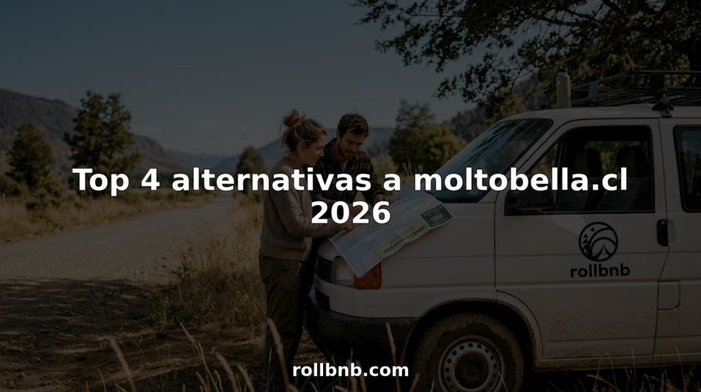 Una pareja recorre un camino rural chileno a bordo de su furgoneta camper.