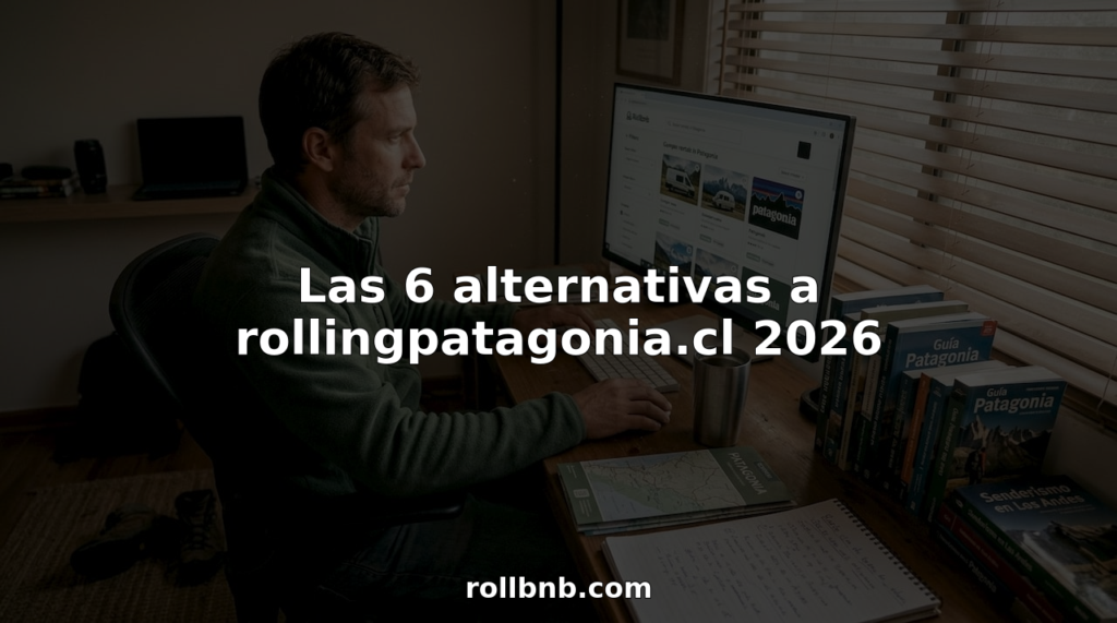 Un hombre organiza su próximo viaje en autocaravana desde el escritorio de su casa.