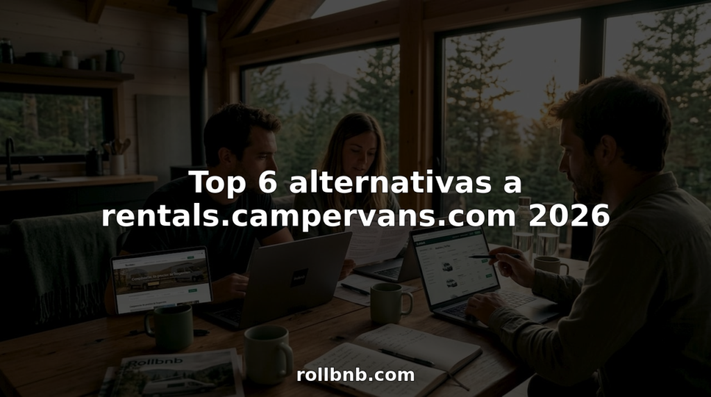 Equipo analizando diferentes plataformas para alquilar autocaravanas