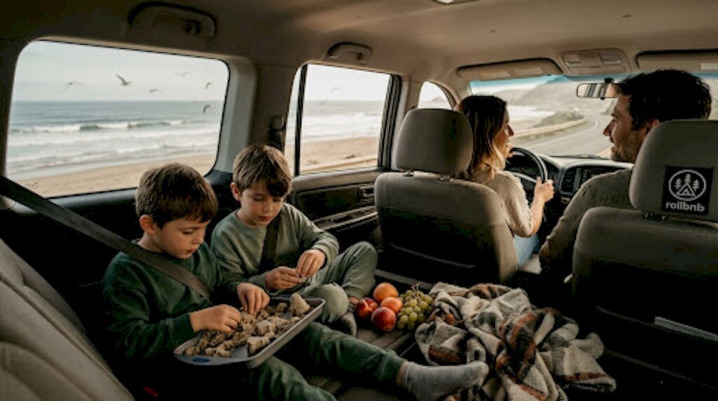 Una familia disfrutando de un viaje por las rutas de Chile