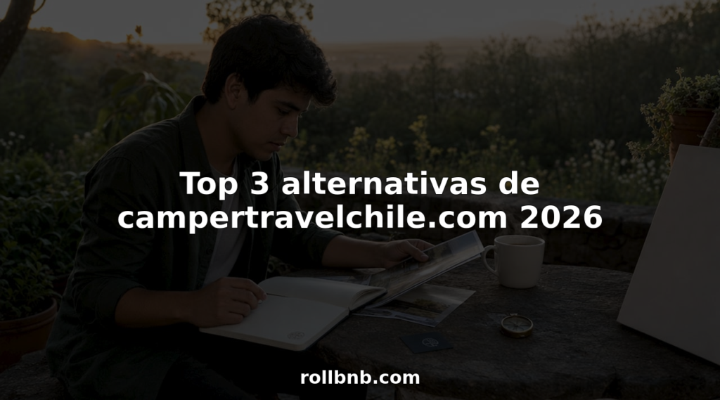 Persona buscando opciones para arrendar campers en Chile desde la comodidad de su hogar.